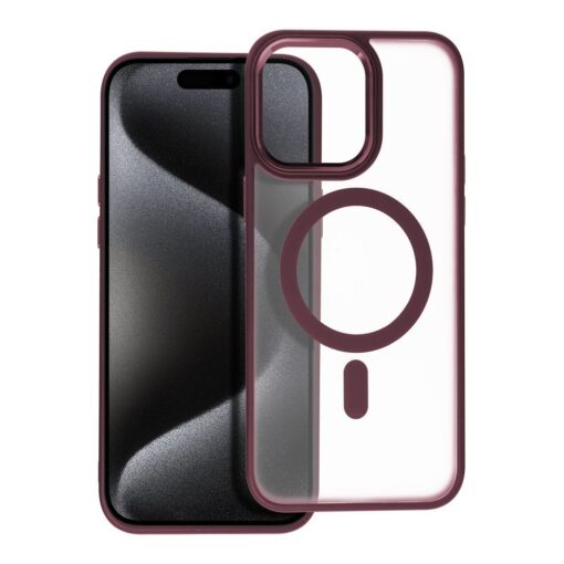 MATTE MAG COVER kompatibel mit MagSafe für IPHONE 15 Pro Max rot