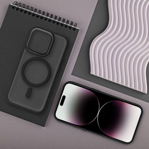 MATTE MAG COVER Handyhülle kompatibel mit MagSafe für IPHONE 15 Plus schwarz – Bild 5
