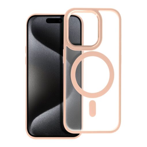 MATTE MAG COVER Handyhülle kompatibel mit MagSafe für IPHONE 15 Pro rosa