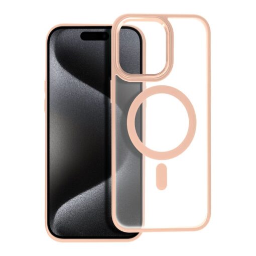 MATTE MAG COVER Handyhülle kompatibel mit MagSafe für IPHONE 15 Pro Max rosa
