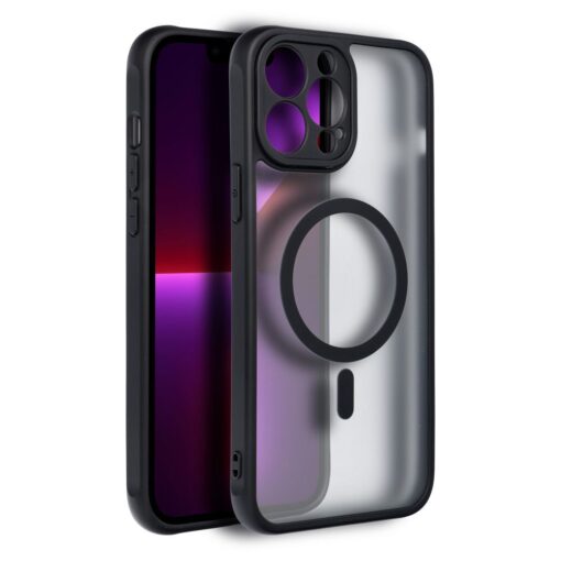 Handyhülle MATTE MAG COVER kompatibel mit MagSafe für IPHONE 13 Pro Max schwarz – Bild 8