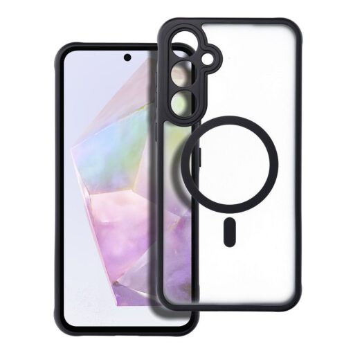 FULL MATTE MAG COVER Handyhülle kompatibel mit MagSafe für SAMSUNG A35 schwarz