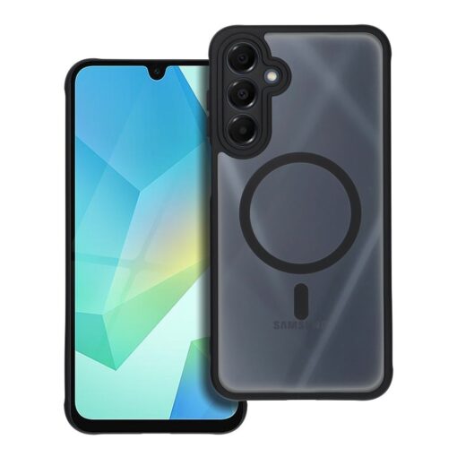 FULL MATTE MAG COVER Handyhülle kompatibel mit MagSafe für SAMSUNG A16 5G / A16 4G schwarz