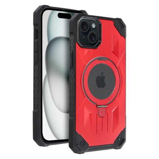 ARMOR MAG COVER kompatibel mit MagSafe für IPHONE 15 Plus rot – Bild 10