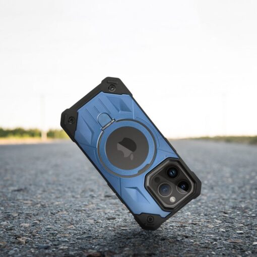 ARMOR MAG COVER kompatibel mit MagSafe für IPHONE 15 Pro Max blau – Bild 6