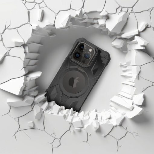 ARMOR MAG COVER Handyhülle kompatibel mit MagSafe für IPHONE 13 Pro schwarz – Bild 5