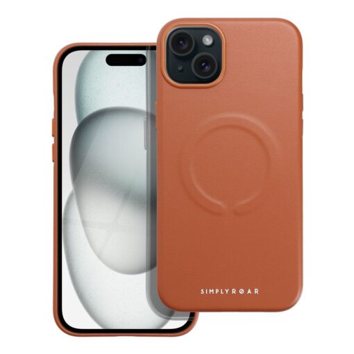 Roar Leather Mag Case - für iPhone 15 Plus Braun