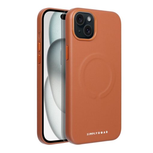 Roar Leather Mag Case - für iPhone 15 Plus Braun – Bild 3