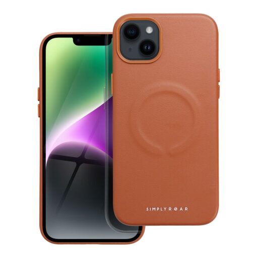 Roar Leather Mag Case - für iPhone 14 Plus Braun