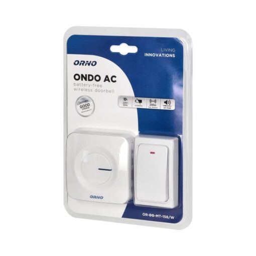 Drahtlose Klingel 230V~ batterielos ONDO AC weiß (OR-DB-MT-156/W) – Bild 6