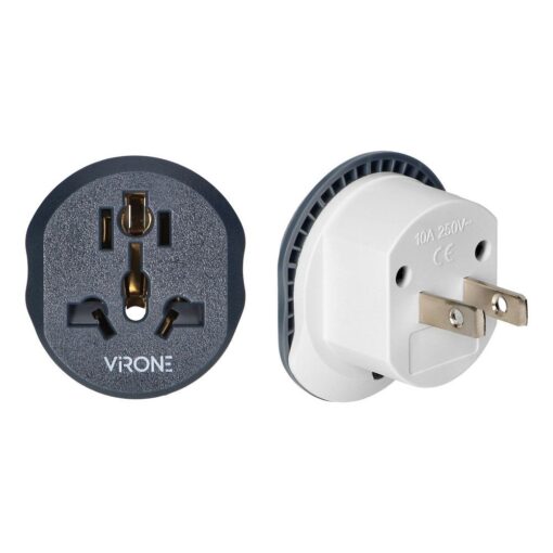Travel adapter - go to USA, 250V, 10A, (TA-8) white-graphite
