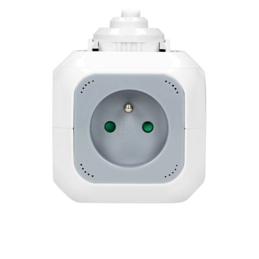 Verlängerungswürfel 4x2P+Z, 2xUSB, 1,4m weiß-grau (OR-AE-13144) – Bild 5