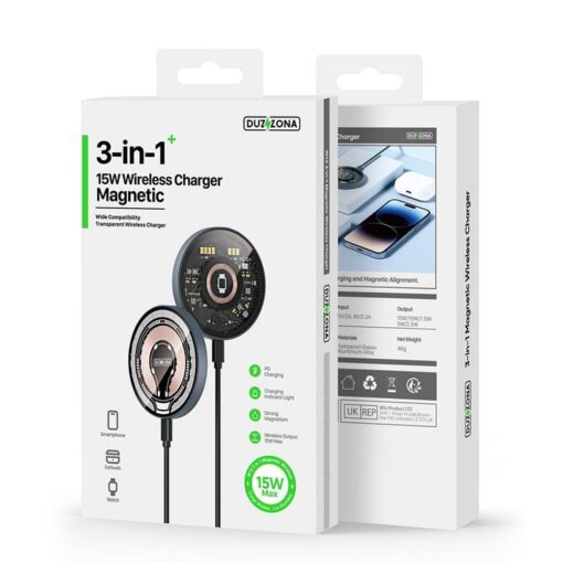 DUZZONA W13 - MagSafe kompatibles induktives Ladegerät 15W schwarz – Bild 13