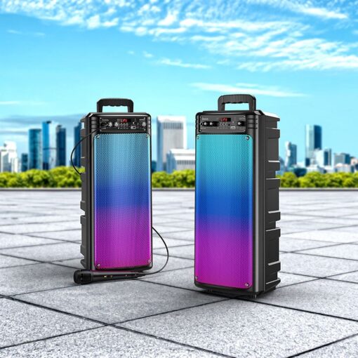 HOCO bluetooth Lautsprecher + kabelgebundenes Mikrofon BS52 schwarz – Bild 9