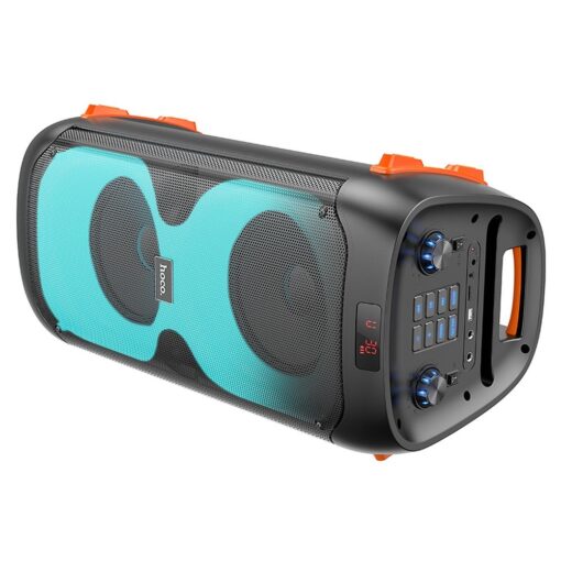 HOCO bluetooth Lautsprecher BS53 LED Outdoor Manhattan + 2 x drahtlose Mikrofone. – Bild 4