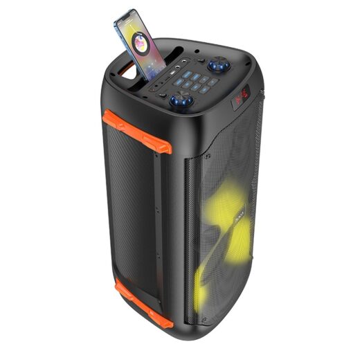 HOCO bluetooth Lautsprecher BS53 LED Outdoor Manhattan + 2 x drahtlose Mikrofone. – Bild 5