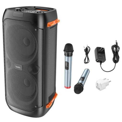 HOCO bluetooth Lautsprecher BS53 LED Outdoor Manhattan + 2 x drahtlose Mikrofone. – Bild 7
