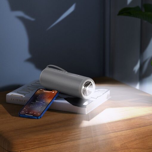 HOCO bluetooth / wireless speaker + flashlight HC11 Bora sports grey – Bild 3