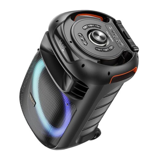 HOCO wireless speaker dancer outdoor karaoke + 2x wireless microphone LED Winner HA5 black (+ FBT, TF, USB, AUX) – Bild 3