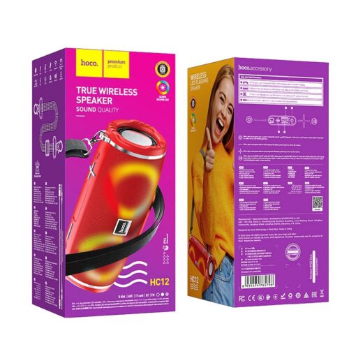 HOCO bluetooth Lautsprecher HC12 sport rot – Bild 4