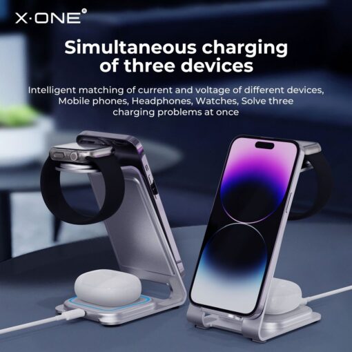 X-ONE 3-in-1 Kabelloses Ladegerät 22W – Bild 4