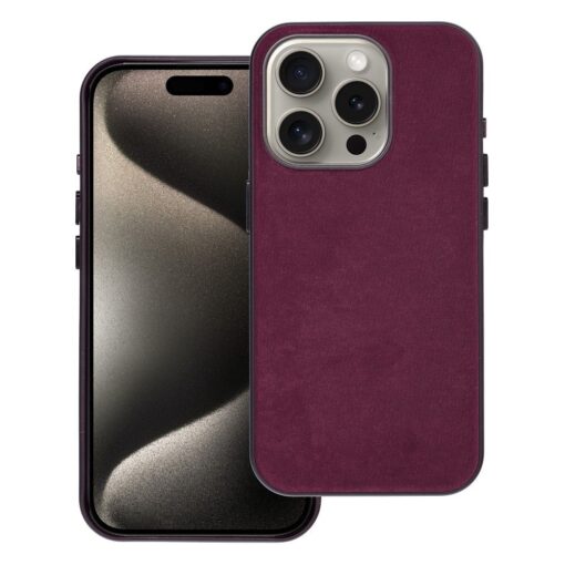 Gewebtes Mag Cover kompatibel mit MagSafe für IPHONE 15 PRO burgunderrot