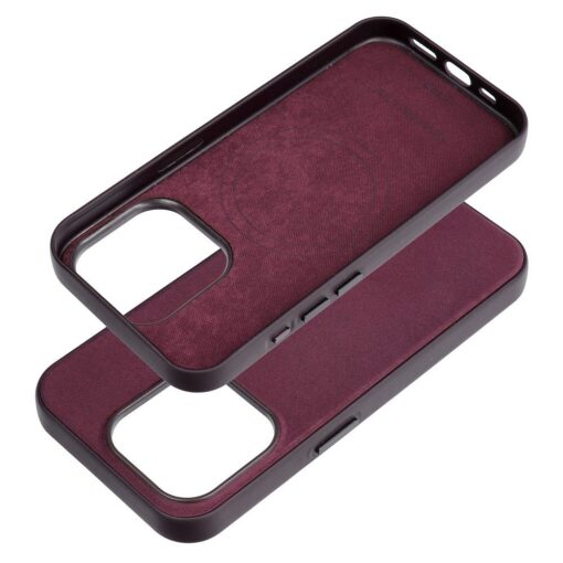 Gewebtes Mag Cover kompatibel mit MagSafe für IPHONE 15 PRO burgunderrot – Bild 3