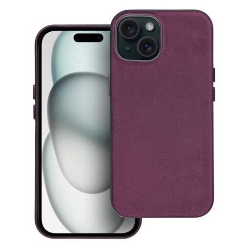 Gewebte Mag Abdeckung kompatibel mit MagSafe für IPHONE 15 burgundy