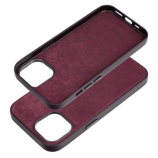 Gewebte Mag Abdeckung kompatibel mit MagSafe für IPHONE 15 burgundy – Bild 3