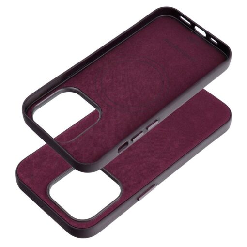 Gewebtes Mag Cover kompatibel mit MagSafe für IPHONE 14 PRO burgunderrot – Bild 3