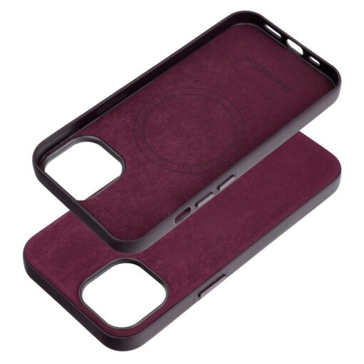 Woven Mag Cover kompatibel mit MagSafe für IPHONE 14 burgundy – Bild 3