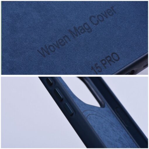 Gewebte Mag Abdeckung kompatibel mit MagSafe für IPHONE 12 PRO MAX blau – Bild 5