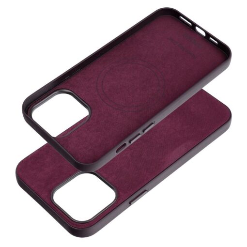 Gewebtes Mag Cover kompatibel mit MagSafe für IPHONE 13 PRO MAX burgunderrot – Bild 3