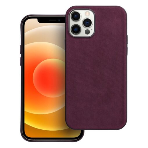 Gewebtes Mag Cover kompatibel mit MagSafe für IPHONE 12 / 12 PRO burgunderrot