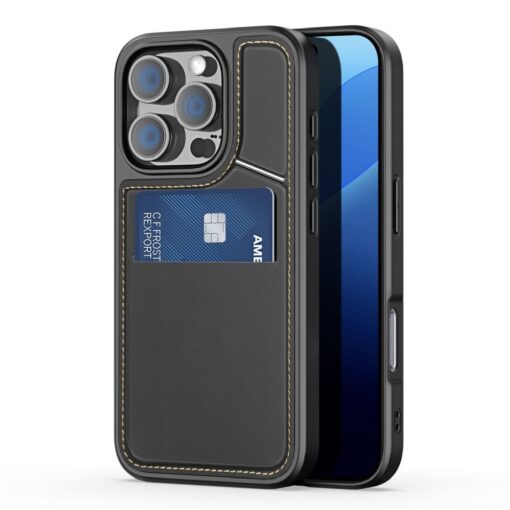 DUX DUCIS RAFI II MAG Handyhülle mit Ständer kompatibel mit MagSafe für IPHONE 16 Pro Max schwarz