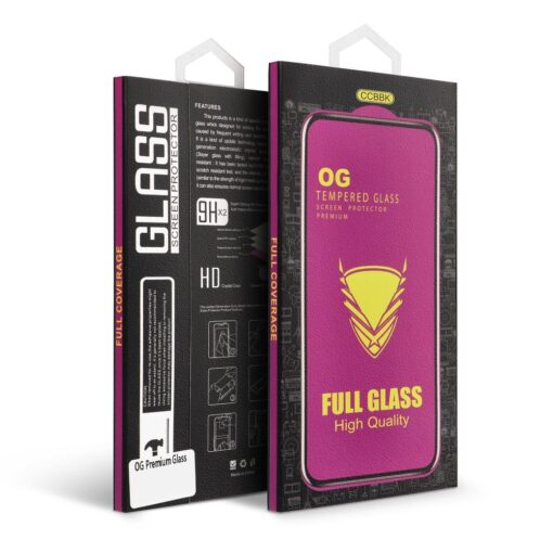 OG Premium Gehärtetes Glas - für Iphone 13 / 16e (SE 4 2025) schwarz
