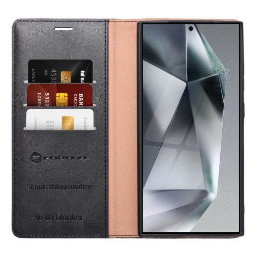 FORCELL F-PROTECT RFID Blocker book case for SAMSUNG A05S black – Bild 7