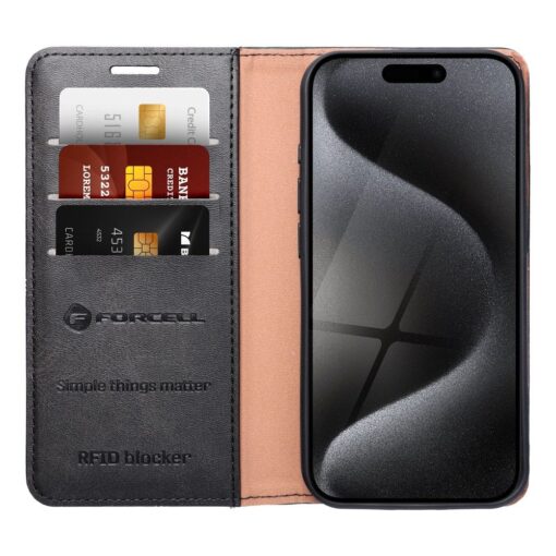 FORCELL F-PROTECT RFID Blocker book case for XIAOMI Redmi Note 13 Pro Plus 5G black – Bild 5