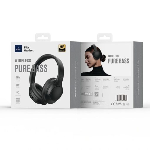 WiWU - Elite Headset TD-08 drahtloser Kopfhörer - schwarz – Bild 6