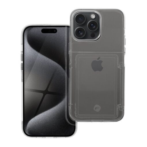 FORCELL F-PROTECT Crystal Pocket Handyhülle für IPHONE 15 Pro Max transparent