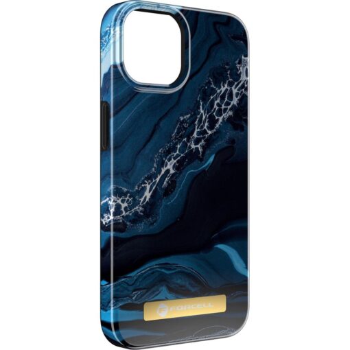 FORCELL F-PROTECT Mirage case compatible with MagSafe for IPHONE 14 ocean marble – Bild 4