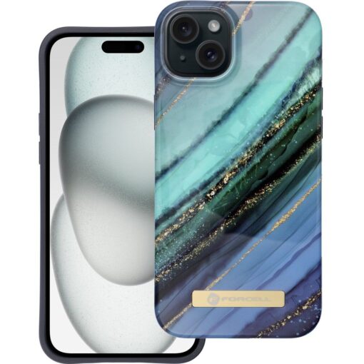 FORCELL F-PROTECT Mirage Handyhülle kompatibel mit MagSafe für IPHONE 15 Plus jade marmor – Bild 3