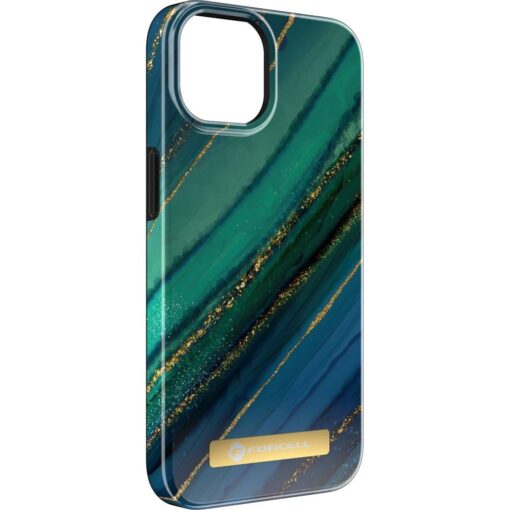 FORCELL F-PROTECT Mirage Handyhülle kompatibel mit MagSafe für IPHONE 15 Plus jade marmor – Bild 4