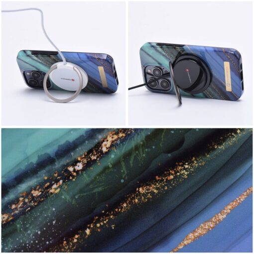 FORCELL F-PROTECT Mirage Handyhülle kompatibel mit MagSafe für IPHONE 15 Plus jade marmor – Bild 6