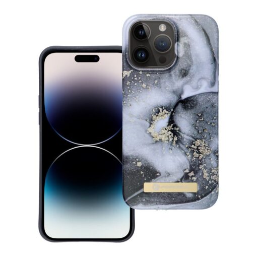 FORCELL F-PROTECT Mirage Handyhülle kompatibel mit MagSafe für IPHONE 14 Pro Max Marmor Nebel – Bild 3