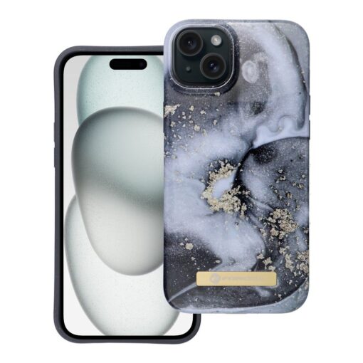 FORCELL F-PROTECT Mirage Handyhülle kompatibel mit MagSafe für IPHONE 15 Plus Marmor Nebel – Bild 3