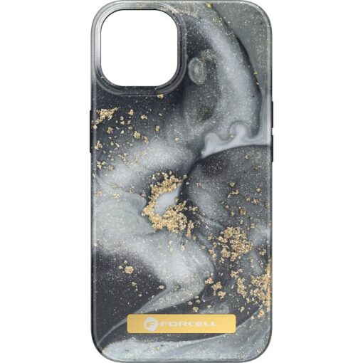 FORCELL F-PROTECT Mirage Handyhülle kompatibel mit MagSafe für IPHONE 15 Plus Marmor Nebel – Bild 5
