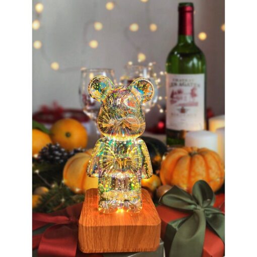 LED 3D Art Deco stehendes Teddybär Nachtlicht L3GFBD – Bild 9
