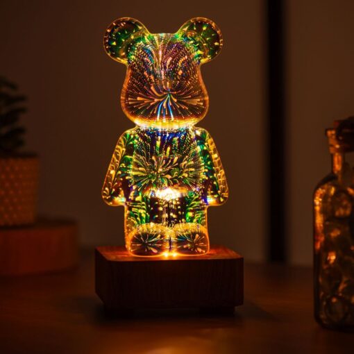 LED 3D Art Deco stehendes Teddybär Nachtlicht L3GFBD – Bild 16