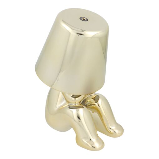 GOLD MAN Art Deco Nachttischlampe sitzend (Muster 4) MLTL